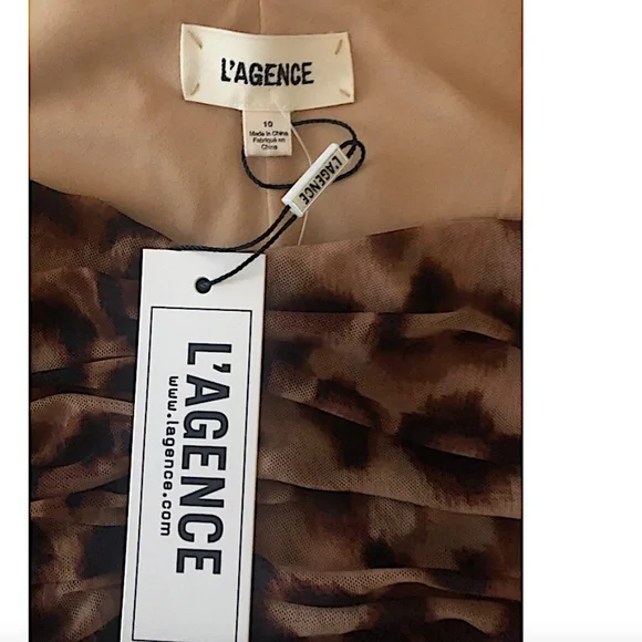 L'AGENCE Marise Leopard Print Bodycon Dress - Picture 6 of 9